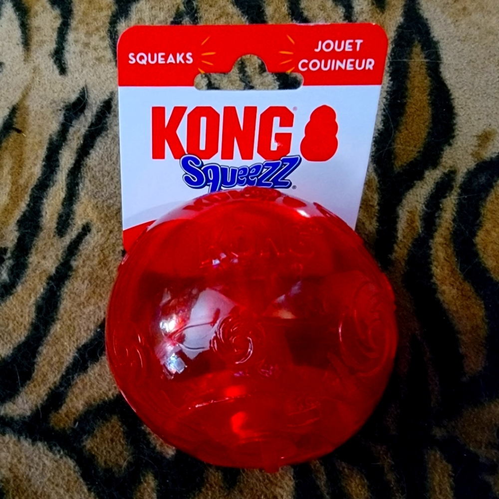 KONG Dog Squeezz Vibrant Ball Sz Large Ea. various colors New